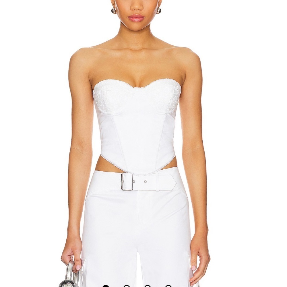 Camila Coelho Coconut Grove Top in Bright White size XXS